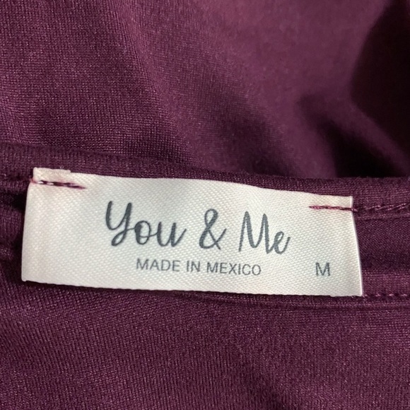 Boutique Ruffle Sleeve/Hem Dress w/Pockets Women’s M (8/10) Mulberry - Picture 12 of 13